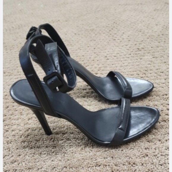 Alexander Wang Antonia Ankle Strap Black Sandal Heel size 36 1/2 - Picture 3 of 4